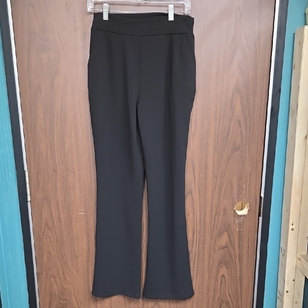 Kim & Co. Size S Black High Waisted Straight Leg Trouser Pants